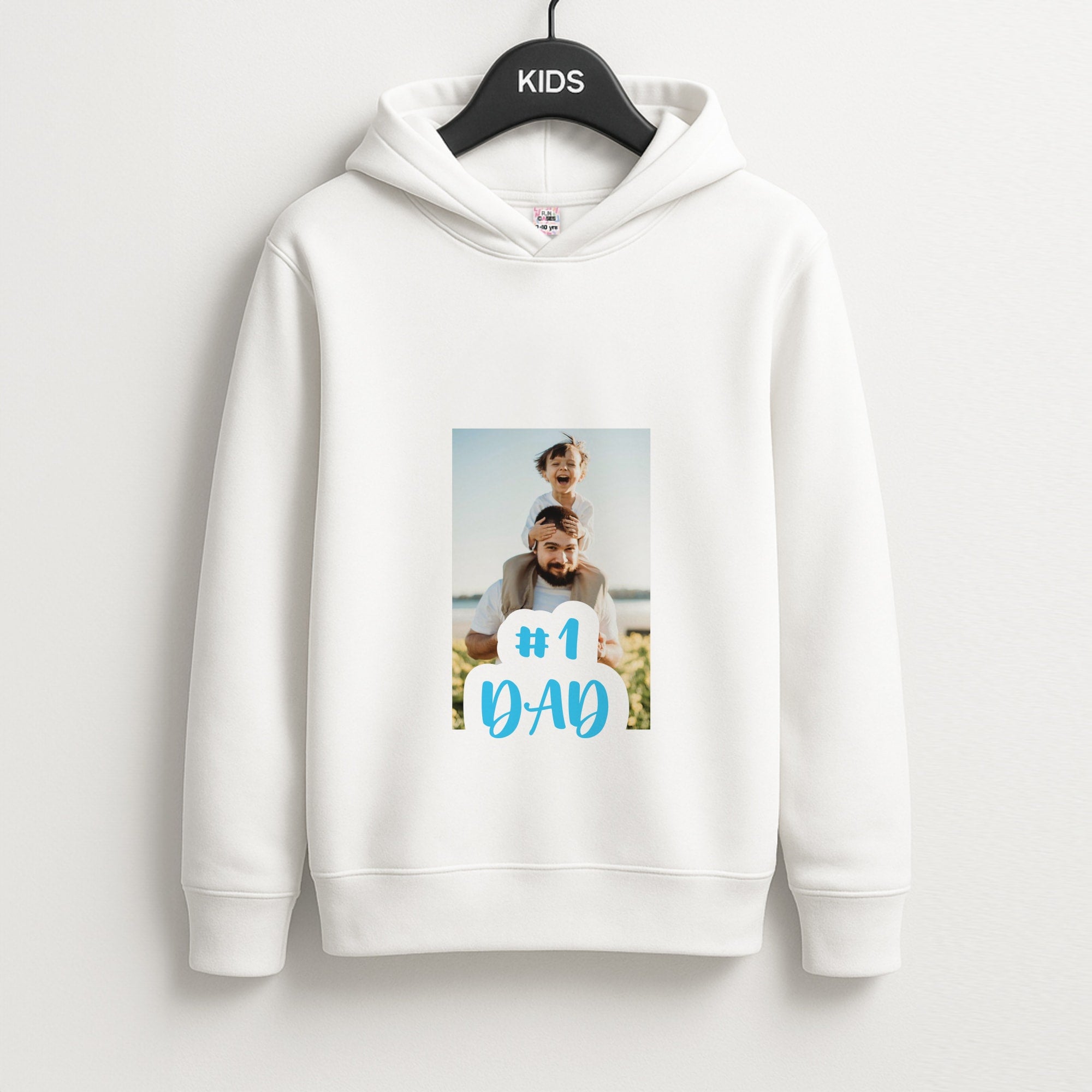 Hashtag 1 Dad - Personalised Father's Day Unisex Kids Hoodie