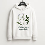 Follow Your Own Path Dark Green Unisex Kids Hoodie