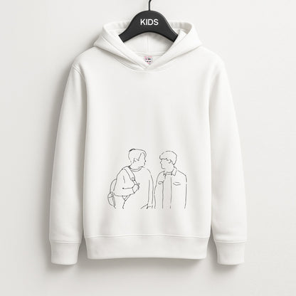 Outline - Heartstopper Unisex Kids Hoodie