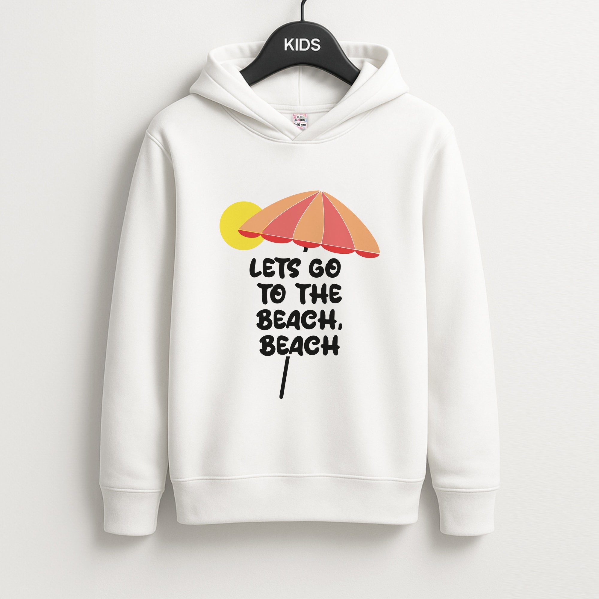 Lets Go To The Beach - Summer Quotes Kids Hoodie
