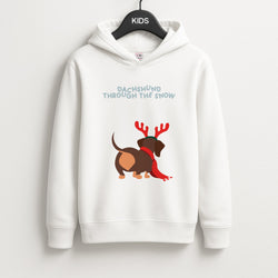Dachshund Through The Snow - Christmas Unisex Kids Hoodie