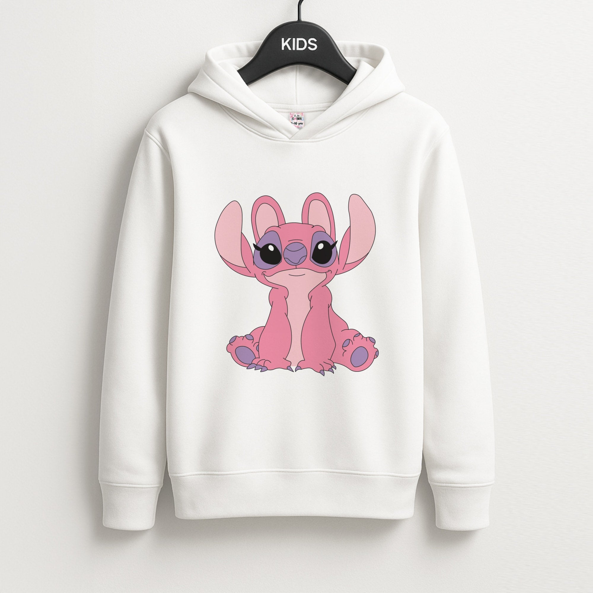 Sitting Down - Pink Alien Unisex Kids Hoodie