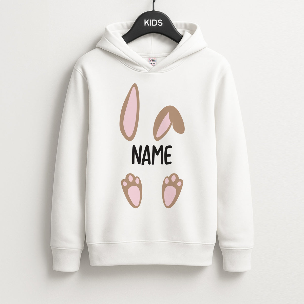 Brown Bunny Personalised Kids Hoodie
