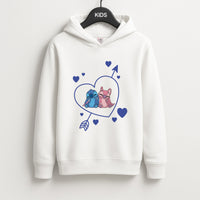 Arrow Heart - Pink Alien Kids Hoodie