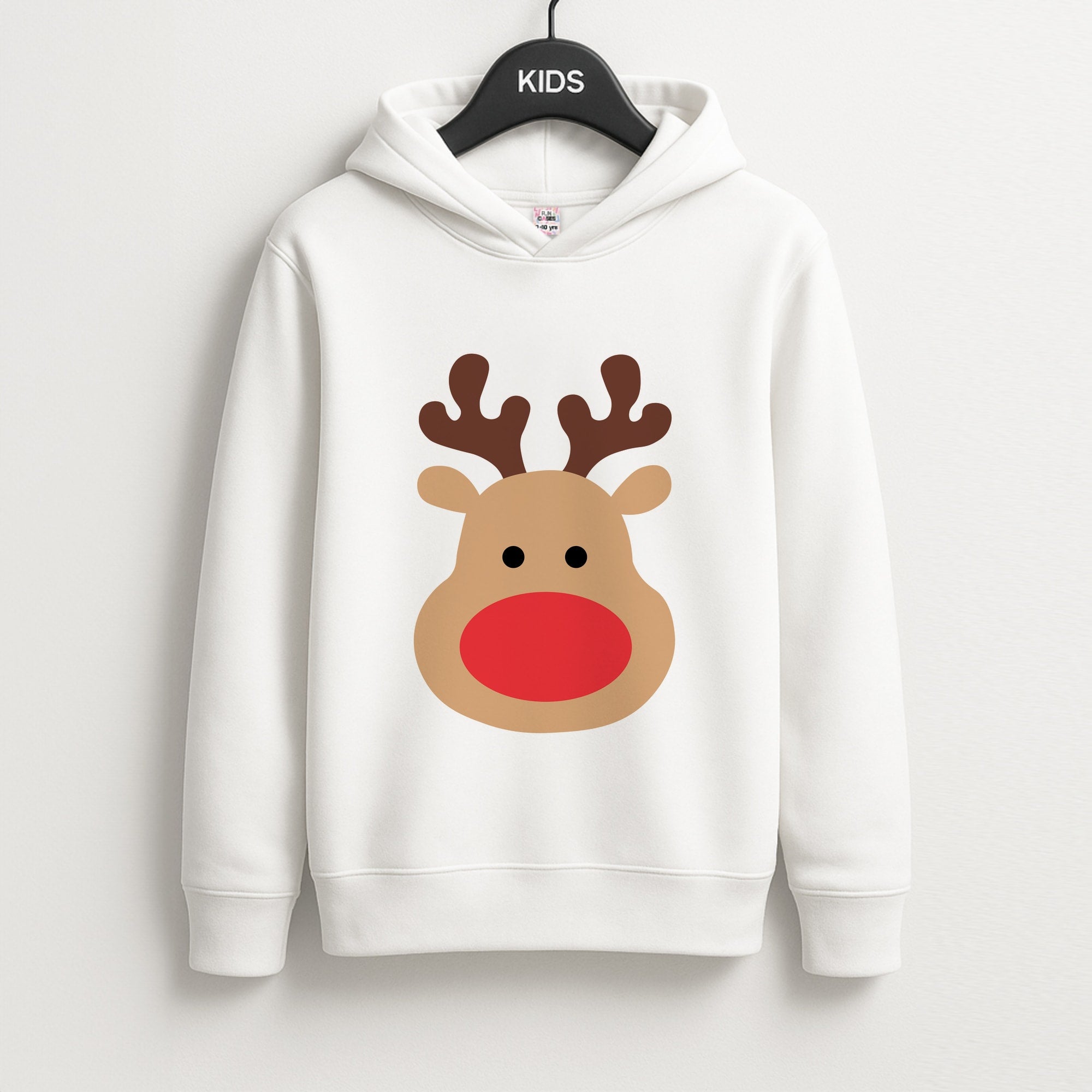 Rudolph Face - Christmas Unisex Kids Hoodie