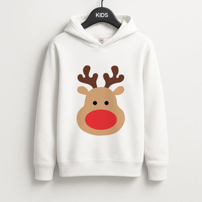 Rudolph Face - Christmas Unisex Kids Hoodie