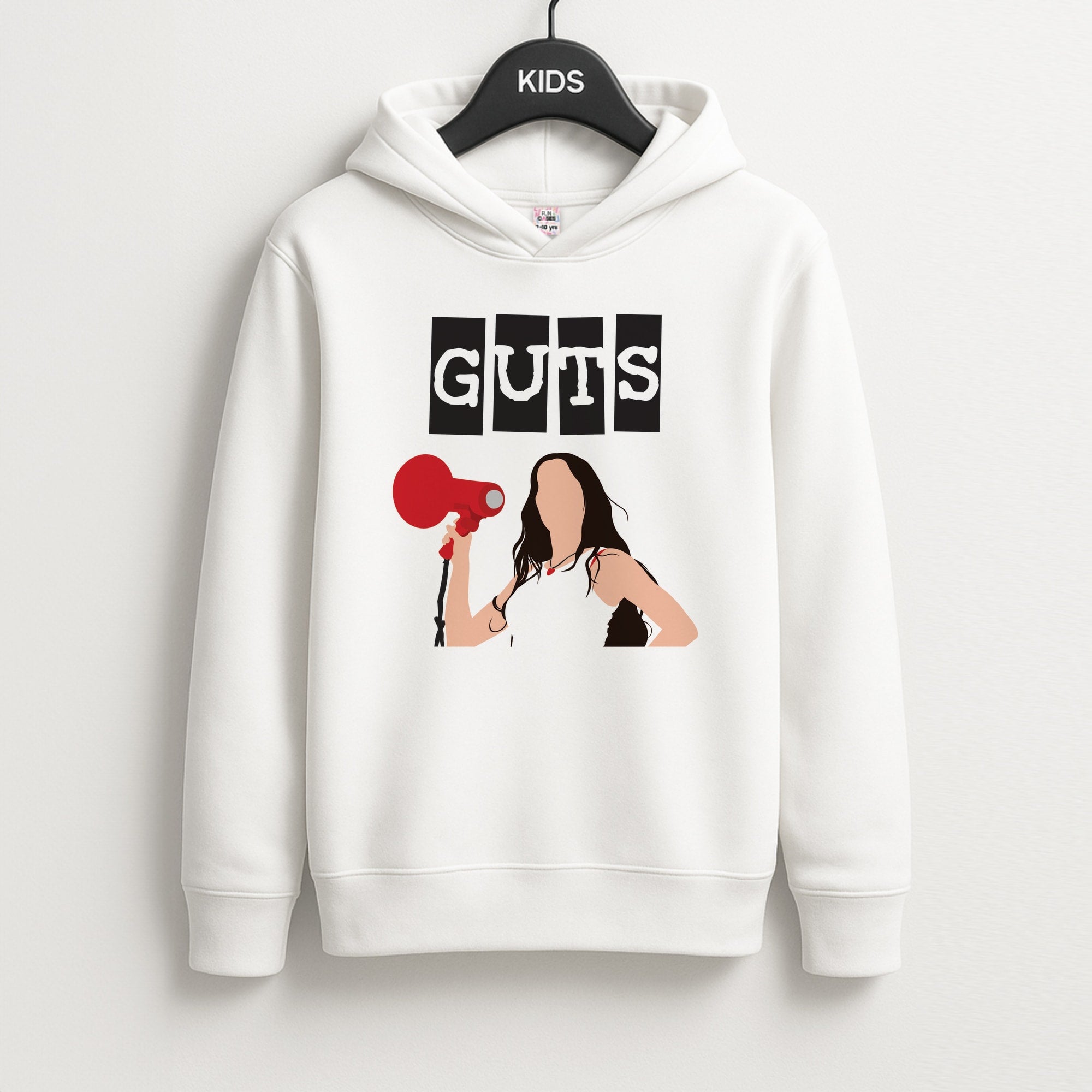 Olivia Red Megaphone Kids Hoodie
