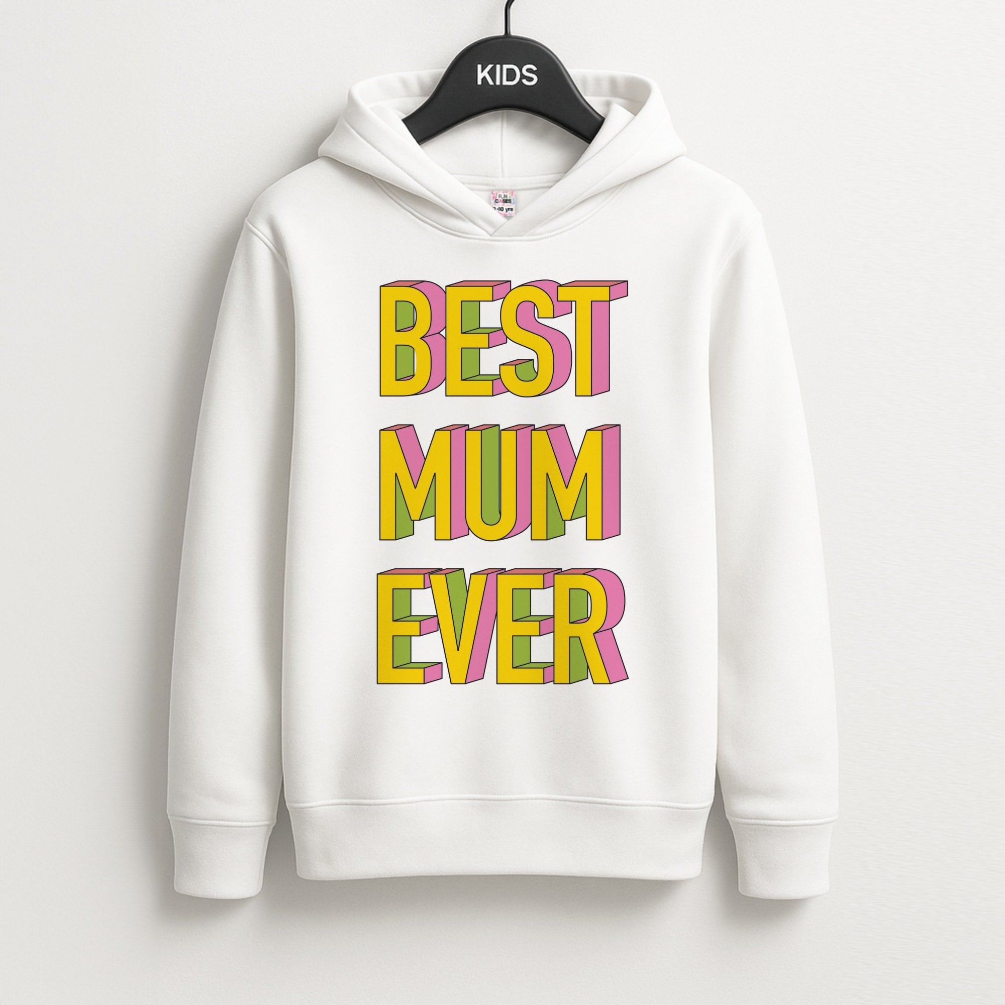 Geometric Best Mum Ever Unisex Kids Hoodie