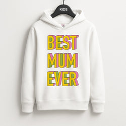 Geometric Best Mum Ever Unisex Kids Hoodie