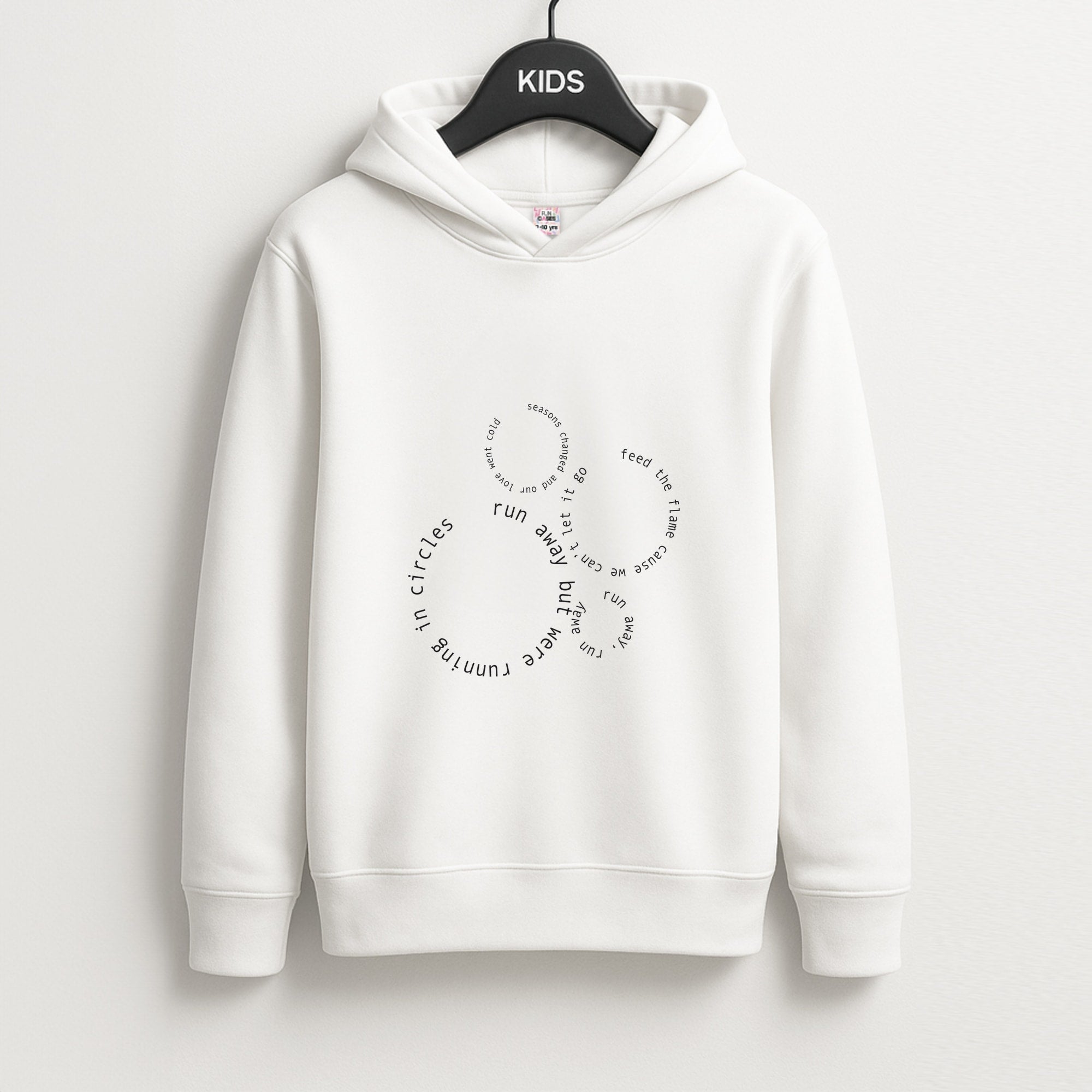 Running In Circles - Post Unisex Kids Hoodie