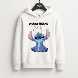Ohana Means Family Pink Unisex Kids Hoodie