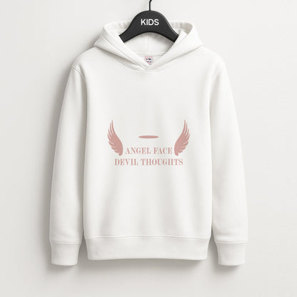 Angel Face Devil Thoughts Unisex Kids Hoodie