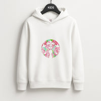 Pink Coffee Logo Kids Hoodie
