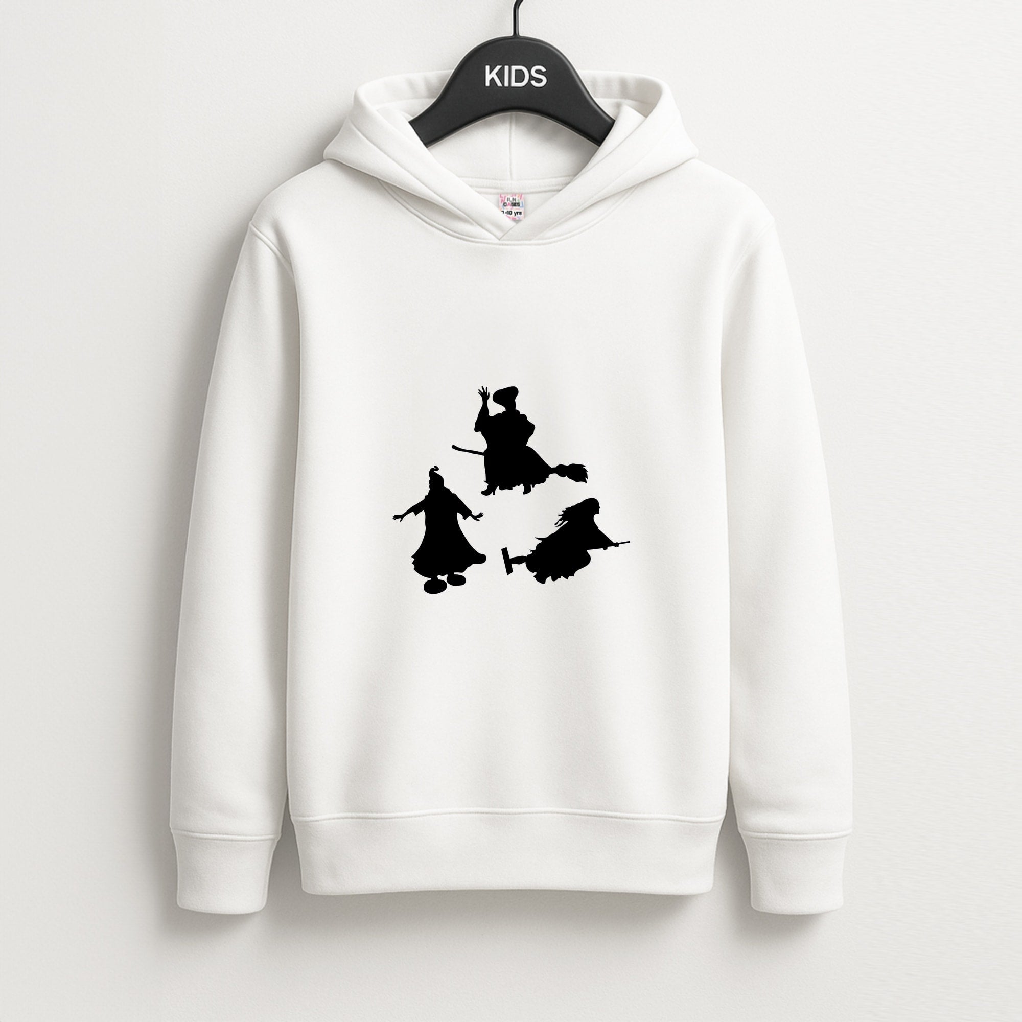 Witches Outline - Hocus Halloween Unisex Kids Hoodie