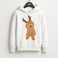Dog Christmas Ears Kids Hoodie