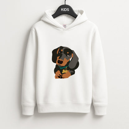 Black & brown - Dachshunds Unisex Kids Hoodie
