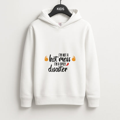 I'm A Spicy Disaster - Funny Quotes Unisex Kids Hoodie