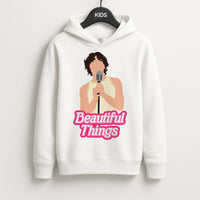 Neon Pink Beautiful Things Kids Hoodie