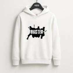 Splatter Text - Bust Band Kids Hoodie