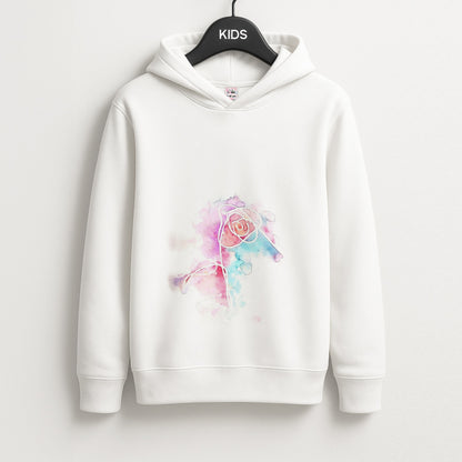 K-Pop Band Love Yourself Watercolour Painting Unisex Kids Hoodie