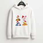 Bear, Tiger, Donkey and Pig Pattern Christmas Unisex Kids Hoodie