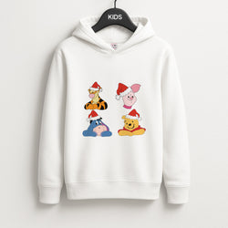 Bear, Tiger, Donkey and Pig Pattern Christmas Unisex Kids Hoodie