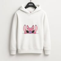 Angel Leaning - Pink Alien Kids Hoodie