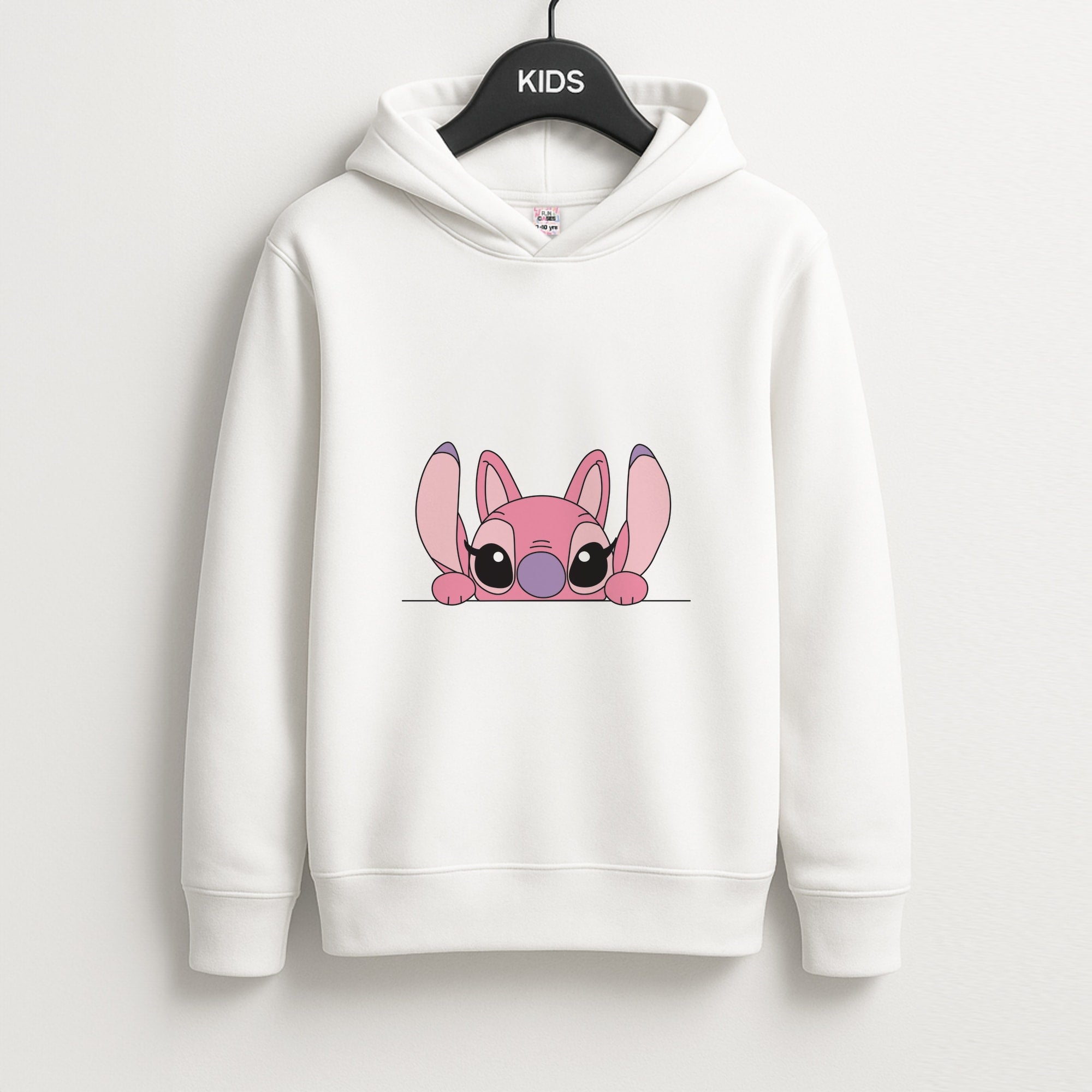 Angel Leaning - Pink Alien Unisex Kids Hoodie
