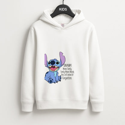 Ohana Means Family - Blue Alien Unisex Kids Hoodie