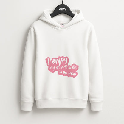 I Enjoy Long Romantic Walks - Funny Quotes Unisex Kids Hoodie