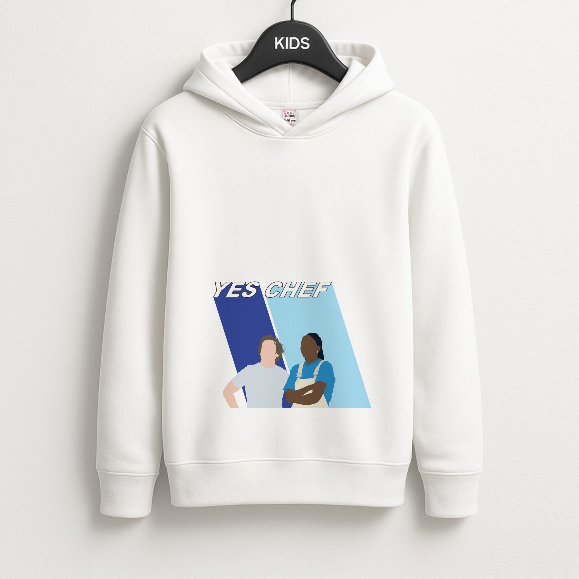 Yes Chef Blue Unisex Kids Hoodie