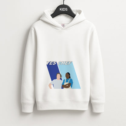 Yes Chef Blue Unisex Kids Hoodie