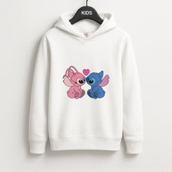 Angel And Blue Alien - Pink Alien Unisex Kids Hoodie