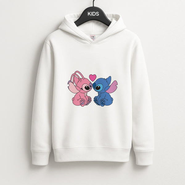 Angel And Blue Alien - Pink Alien Unisex Kids Hoodie