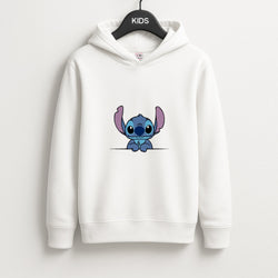 Alien Blue Leaning Unisex Kids Hoodie