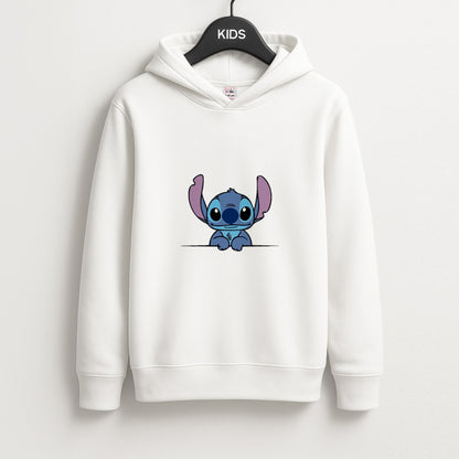 Alien Blue Leaning Unisex Kids Hoodie