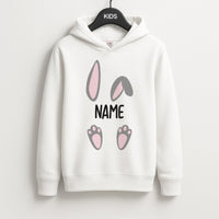 Grey Bunny Personalised Kids Hoodie