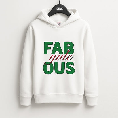 Fab-Yule-Ous Red - Christmas Puns Unisex Kids Hoodie