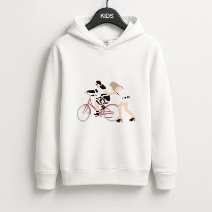 David Riding A Bike Unisex Kids Hoodie