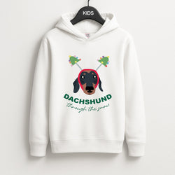 Dachshund Through The Snow Unisex Kids Hoodie