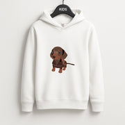Brown - Dachshunds Kids Hoodie 1