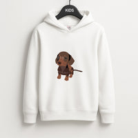 Brown - Dachshunds Kids Hoodie