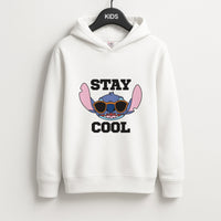 Stay Cool Blue Alien Kids Hoodie