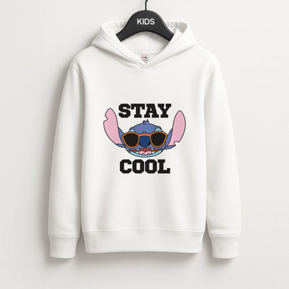 Stay Cool Blue Alien Unisex Kids Hoodie