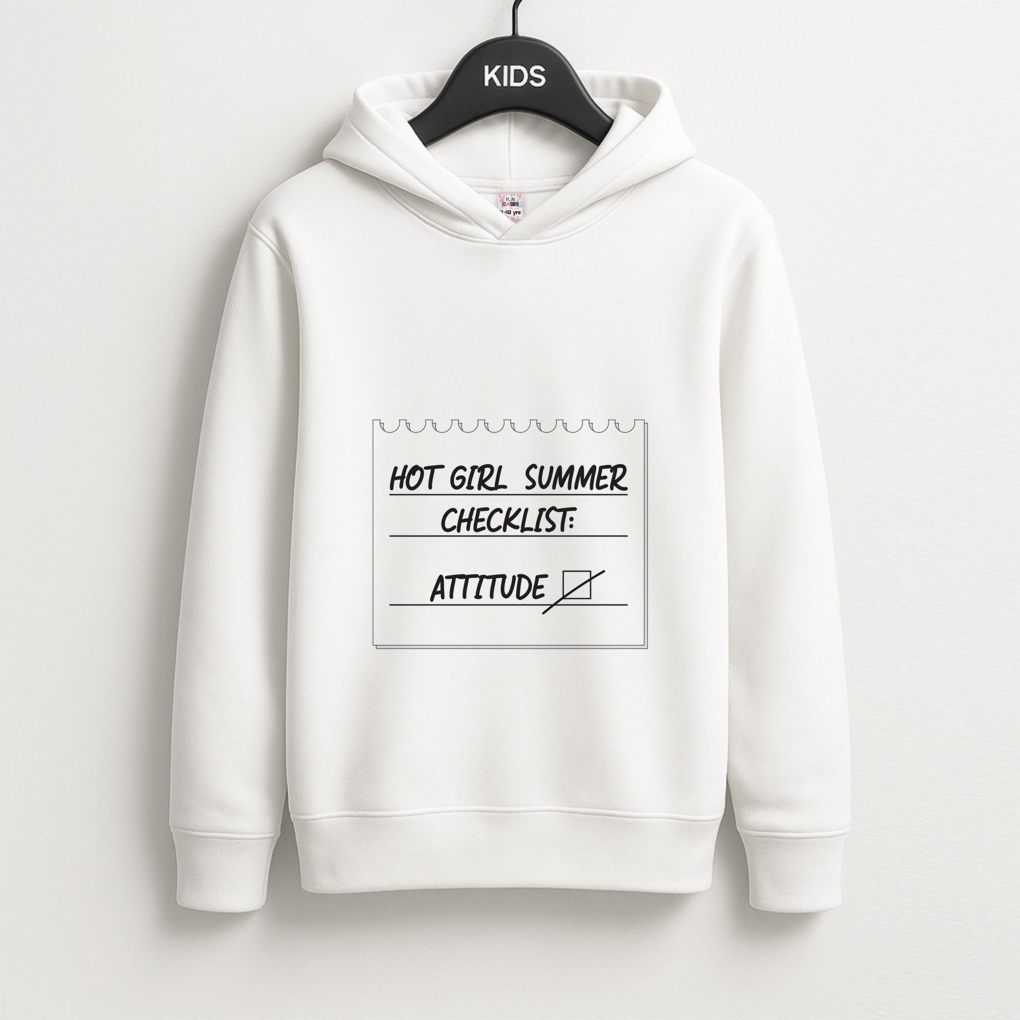 Hot Girl Summer Checklist - Summer Kids Hoodie
