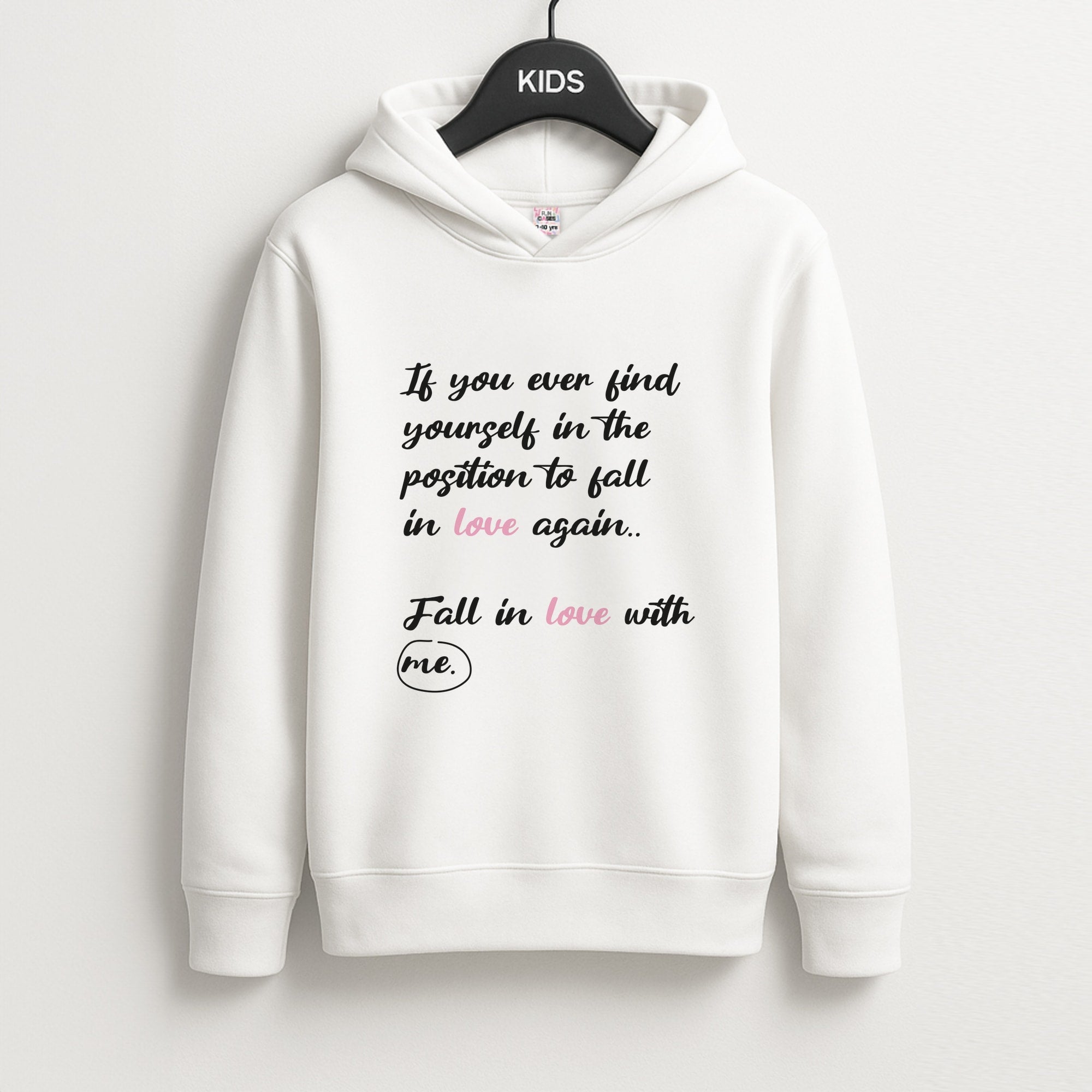 Fall In Love With Me Kids Hoodie