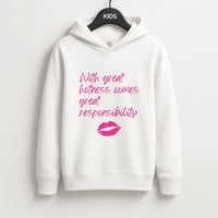 With Great Hotness  Kids Hoodie