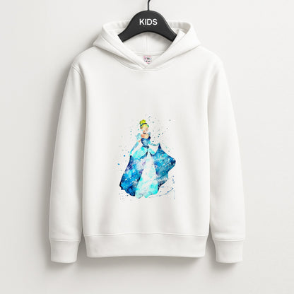 Watercolour Cinderella Fairytale Unisex Kids Hoodie