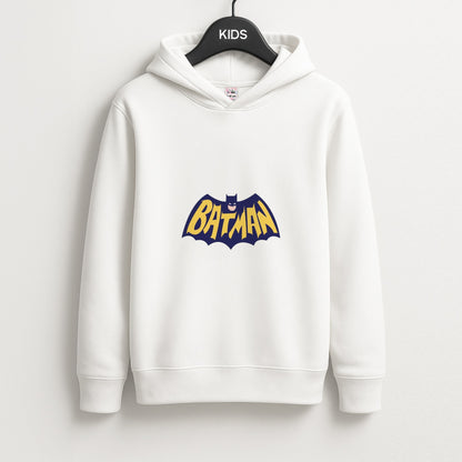 Bat Superhero Purple Logo Unisex Kids Hoodie