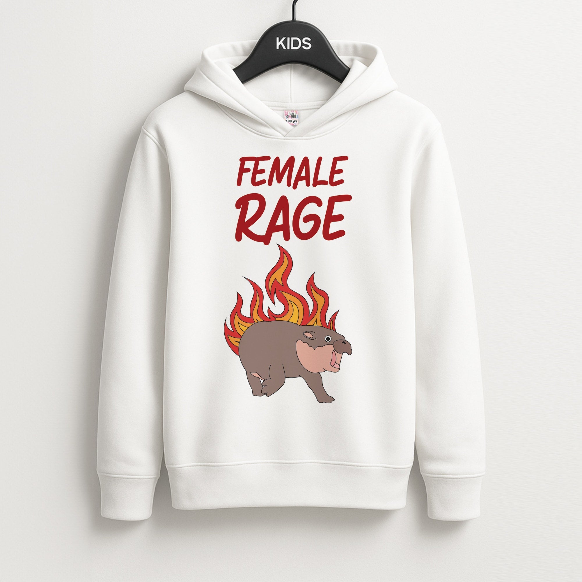 Female Rage Unisex Kids Hoodie